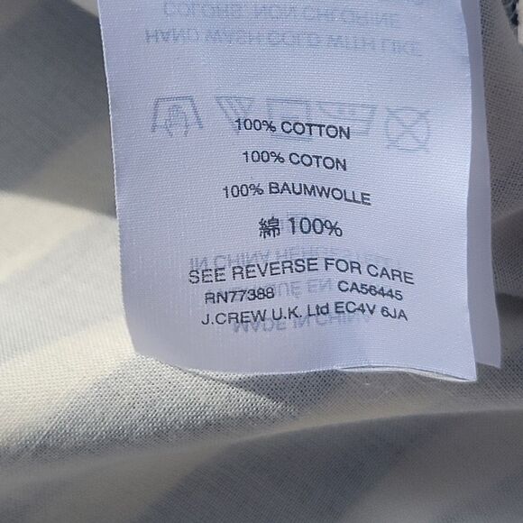 J Crew M Blue Cream Striped Boatneck Ruffle Sleeve Blouse 964 - Picture 4 of 7